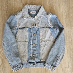 Derek Lam 10 Crosby Toby Denim Jean Jacket Two Tone Pockets Women's Size M
